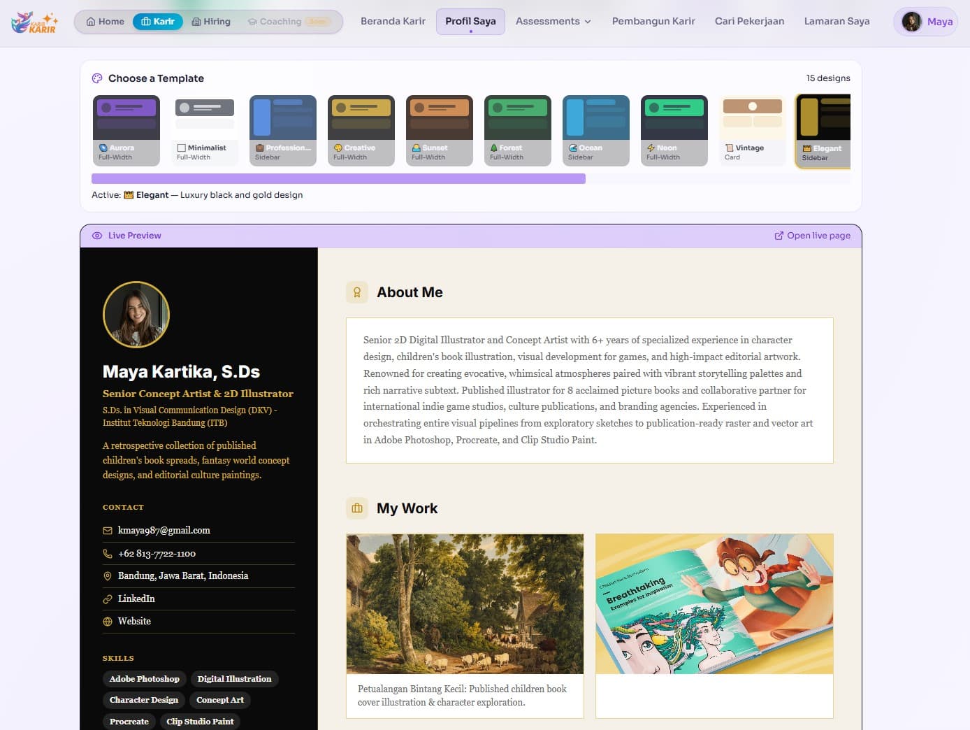 Instant Digital Portfolio Website