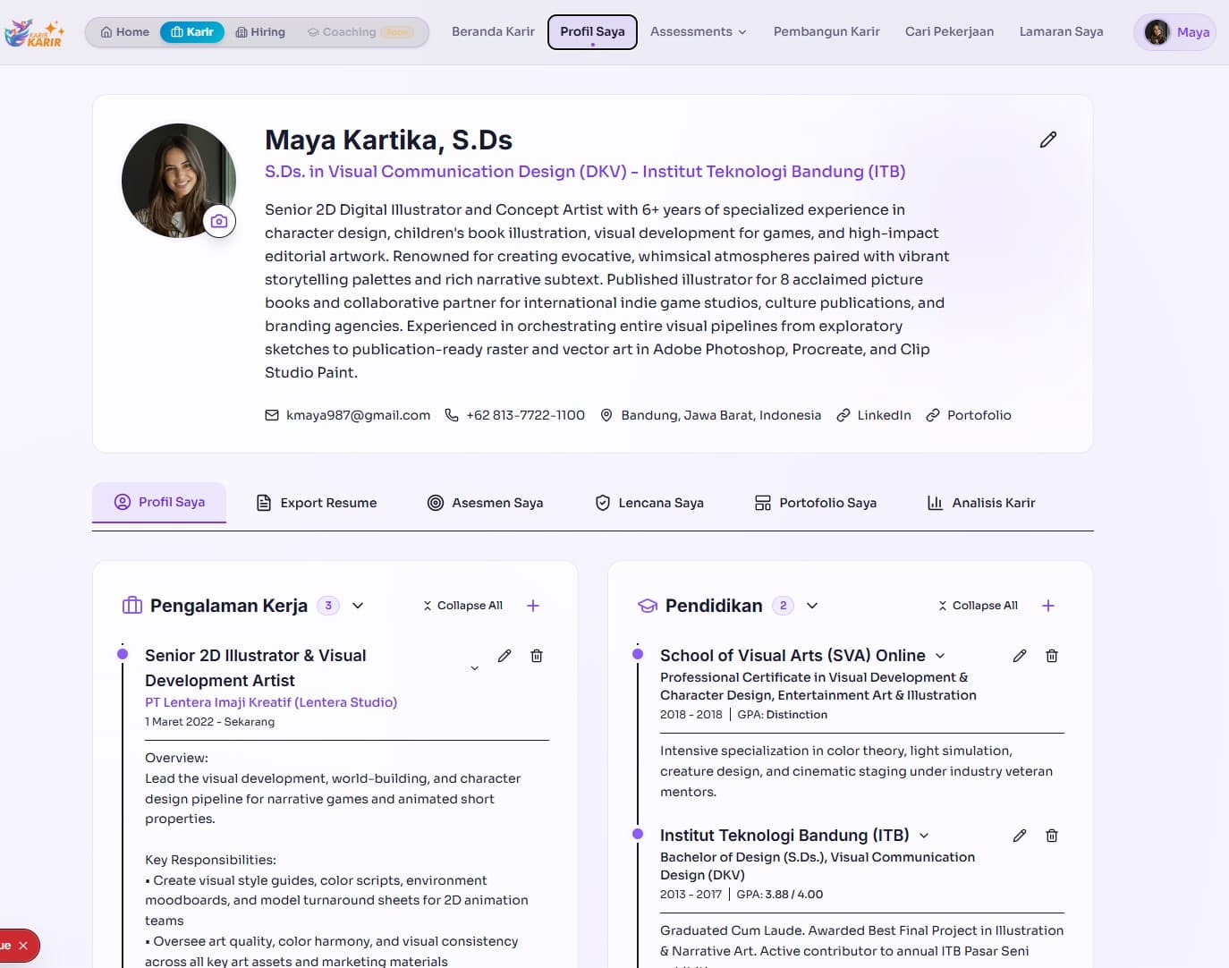 Smart Career Profile & Structured Builder